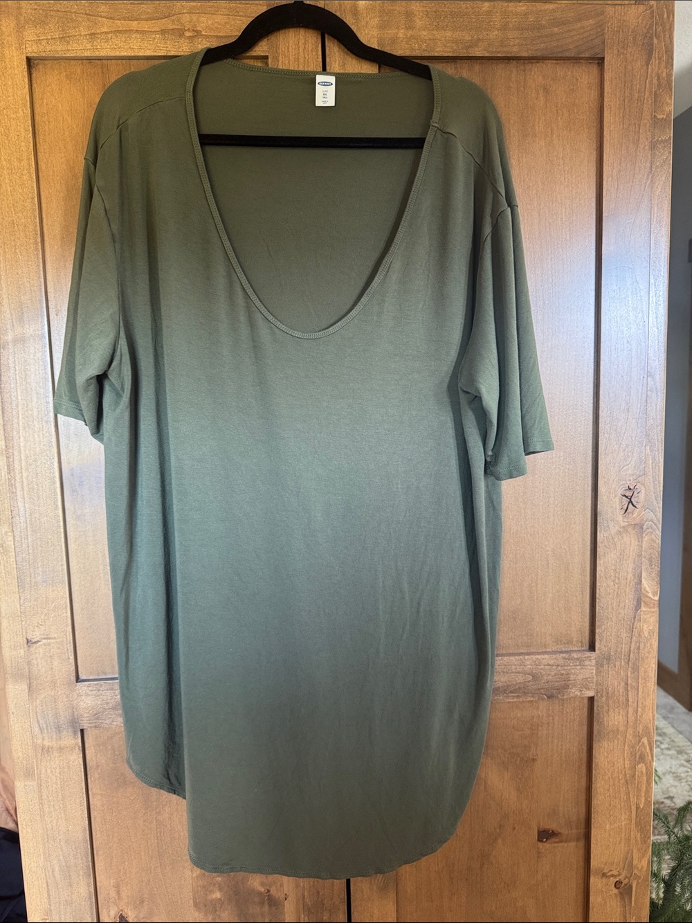 Old Navy Luxe XXL Tall Olive Green Women's Scoop Neck Top